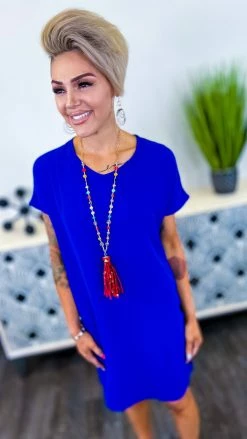 The ZigZag Stripe Blue Pure Memories Dress