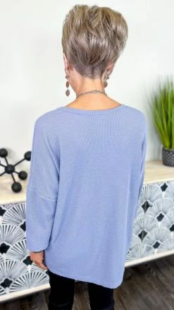 The ZigZag Stripe TOPS & TUNICS Blue Resisting Attraction Top