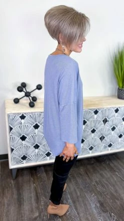 The ZigZag Stripe TOPS & TUNICS Blue Resisting Attraction Top