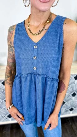 Umgee Blue Savor The Sunshine Tank