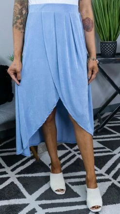 The ZigZag Stripe Blue Simple Beauty Skirt [NO RETURNS] Skirts