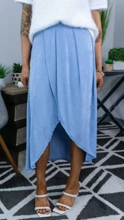 The ZigZag Stripe Blue Simple Beauty Skirt [NO RETURNS] Skirts