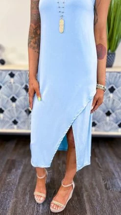 The ZigZag Stripe Blue Sought After Dress [NO RETURNS]