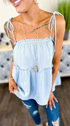 The ZigZag Stripe Blue Sunny Forecast Tank [NO RETURNS]