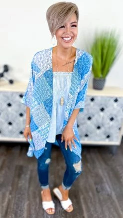 The ZigZag Stripe Blue Sunny Forecast Tank [NO RETURNS]