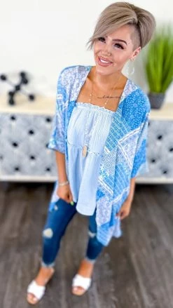 The ZigZag Stripe Blue Sunny Forecast Tank [NO RETURNS]