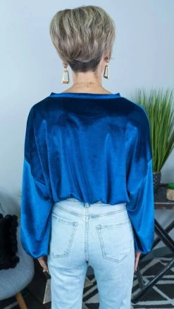 The ZigZag Stripe TOPS & TUNICS Blue Sweet Fantasy Top [NO RETURNS]