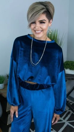 The ZigZag Stripe TOPS & TUNICS Blue Sweet Fantasy Top [NO RETURNS]