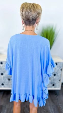 The ZigZag Stripe Blue Take Chances Cardigan OUTERWEAR