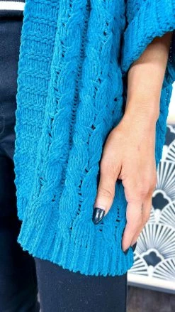 Umgee Blue Today's Forecast Cardigan OUTERWEAR