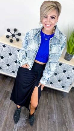 Zenana Blue Twisted Feelings Tank TOPS & TUNICS