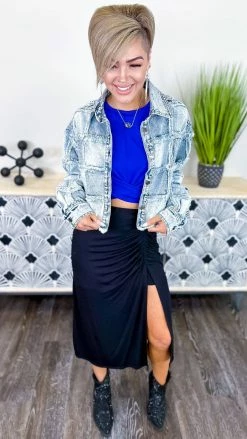 Zenana Blue Twisted Feelings Tank TOPS & TUNICS