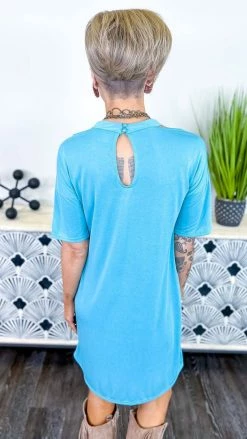 The ZigZag Stripe DRESSES Blue VIP Party Dress [NO RETURNS]