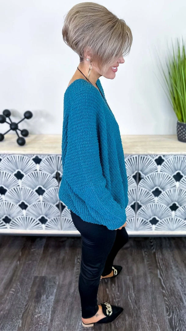 The ZigZag Stripe TOPS & TUNICS Blue Weekly Flavor Sweater