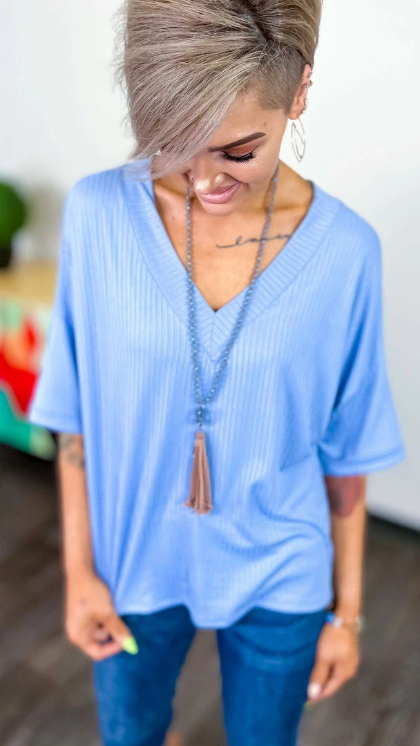 The ZigZag Stripe Blue What Rules Top