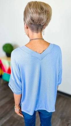 The ZigZag Stripe Blue What Rules Top