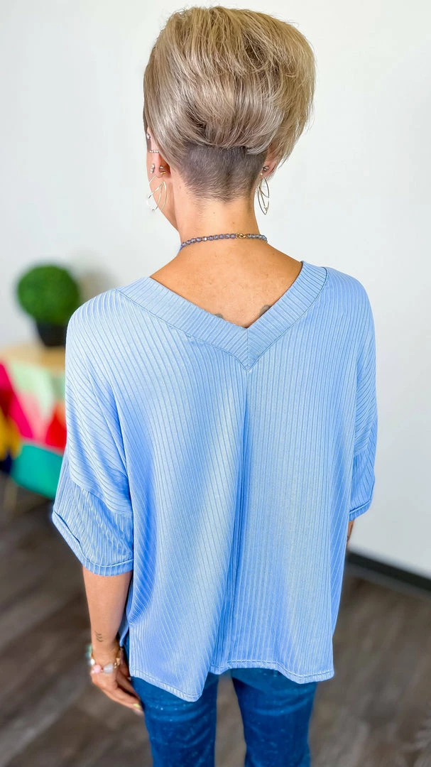 The ZigZag Stripe Blue What Rules Top