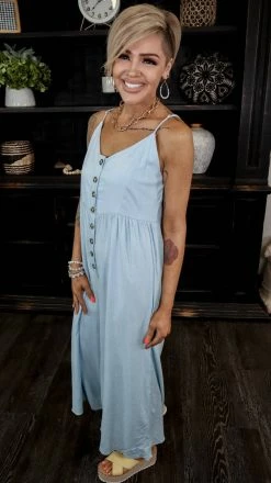 The ZigZag Stripe Blue You Shine Jumpsuit