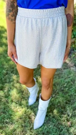 The ZigZag Stripe BOTTOMS Blush Flirty Impression Shorts