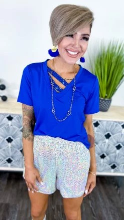 The ZigZag Stripe BOTTOMS Blush Flirty Impression Shorts