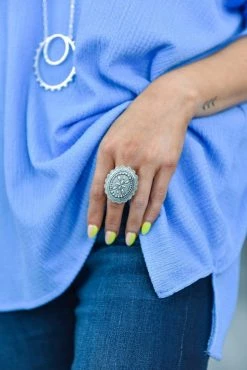 Isac Trading Boho Oval Concho Ring [NO RETURNS]