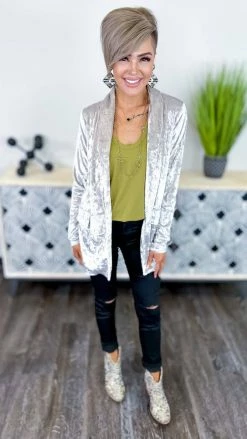 The ZigZag Stripe OUTERWEAR Bone Chic Status Blazer