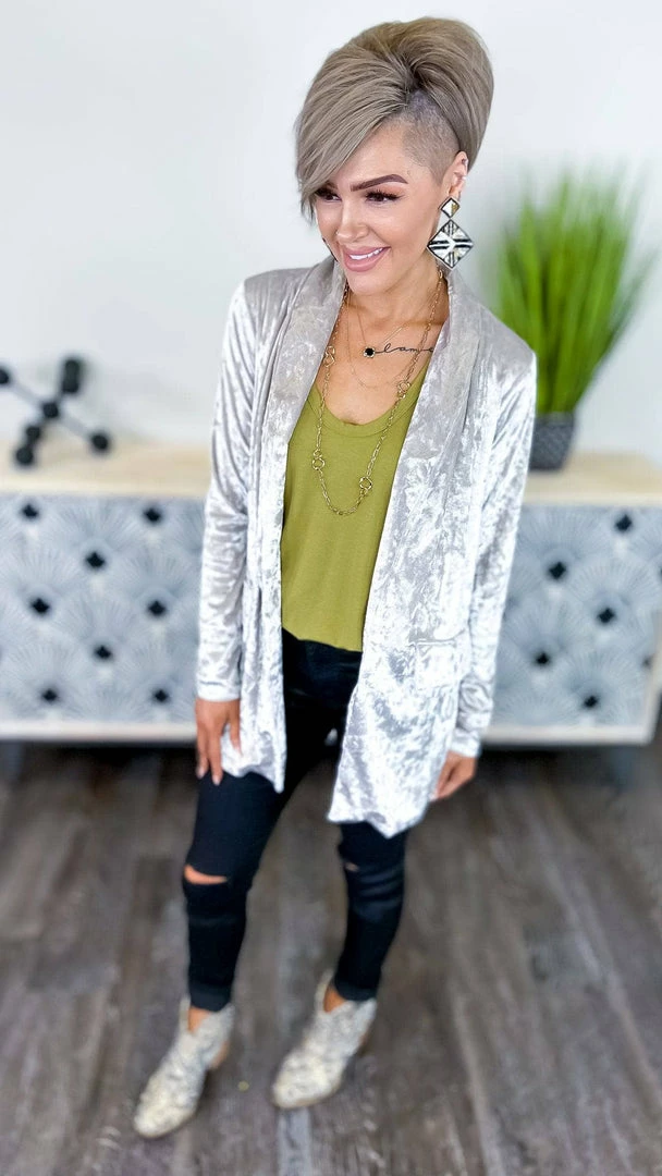 The ZigZag Stripe OUTERWEAR Bone Chic Status Blazer