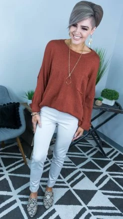 The ZigZag Stripe Bone Skinny Ponte Pants BOTTOMS