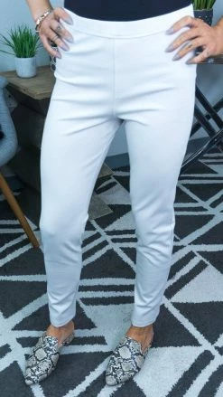 The ZigZag Stripe Bone Skinny Ponte Pants BOTTOMS