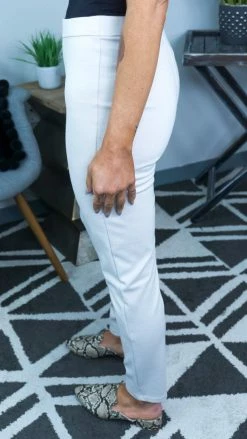 The ZigZag Stripe Bone Skinny Ponte Pants BOTTOMS