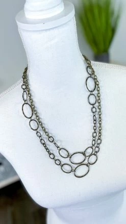 Lost & Found Brass Loreli Chain Necklace ACCESSORIES