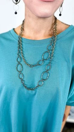 Lost & Found Brass Loreli Chain Necklace ACCESSORIES