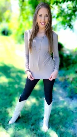 Zenana Brown Best In Basic Top