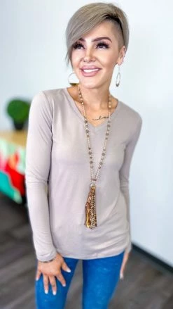 Zenana Brown Best In Basic Top