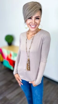 Zenana Brown Best In Basic Top