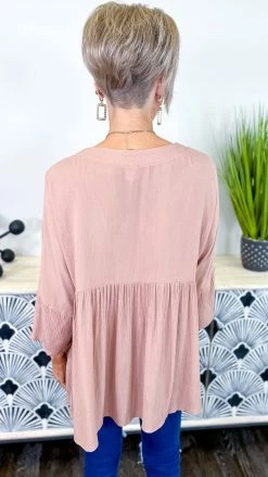 The ZigZag Stripe Brown Boardwalk Dates Top TOPS & TUNICS