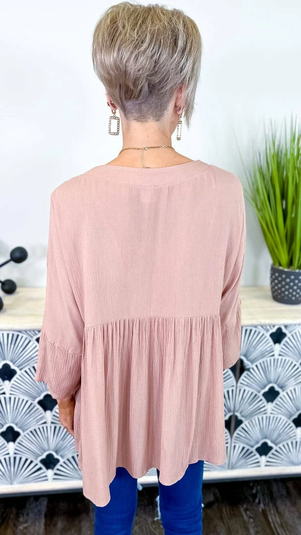 The ZigZag Stripe Brown Boardwalk Dates Top TOPS & TUNICS