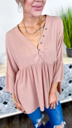 The ZigZag Stripe Brown Boardwalk Dates Top TOPS & TUNICS