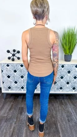 The ZigZag Stripe TOPS & TUNICS Brown Brag About You Tank