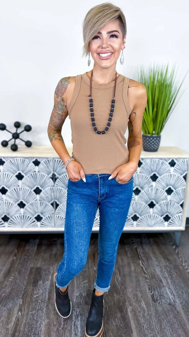 The ZigZag Stripe TOPS & TUNICS Brown Brag About You Tank