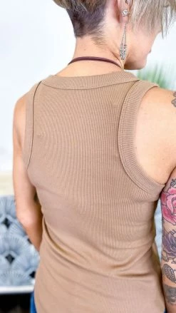 The ZigZag Stripe TOPS & TUNICS Brown Brag About You Tank