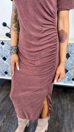 The ZigZag Stripe Brown Dancing Alone Dress DRESSES