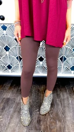 The ZigZag Stripe Brown Elite Leggings BOTTOMS