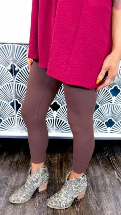 The ZigZag Stripe Brown Elite Leggings BOTTOMS