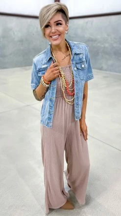 The ZigZag Stripe Brown Extra Dose Jumpsuit [NO RETURNS] JUMPSUITS & ROMPERS