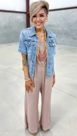 The ZigZag Stripe Brown Extra Dose Jumpsuit [NO RETURNS] JUMPSUITS & ROMPERS