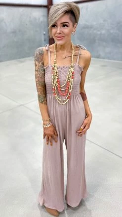 The ZigZag Stripe Brown Extra Dose Jumpsuit [NO RETURNS] JUMPSUITS & ROMPERS