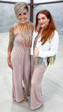 The ZigZag Stripe Brown Extra Dose Jumpsuit [NO RETURNS] JUMPSUITS & ROMPERS