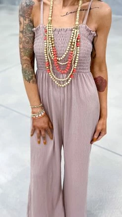 The ZigZag Stripe Brown Extra Dose Jumpsuit [NO RETURNS] JUMPSUITS & ROMPERS