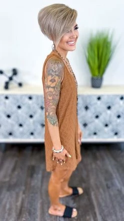 The ZigZag Stripe Brown Graceful Feelings Romper [NO RETURNS]